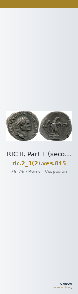 RIC II, Part 1 (second edition) Vespasian 845 — CANOA