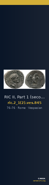 RIC II, Part 1 (second edition) Vespasian 845 — CANOA