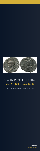 RIC II, Part 1 (second edition) Vespasian 848 — CANOA