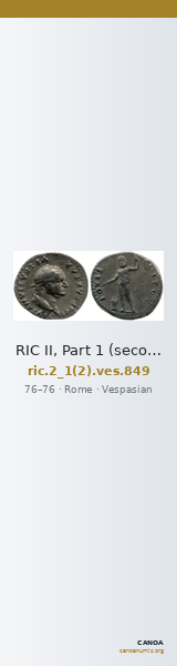 RIC II, Part 1 (second edition) Vespasian 849 — CANOA