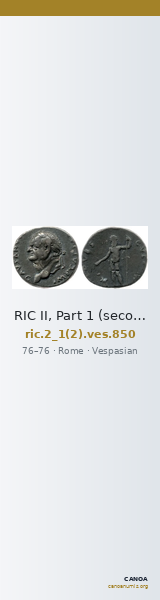 RIC II, Part 1 (second edition) Vespasian 850 — CANOA