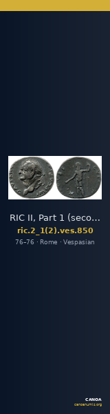 RIC II, Part 1 (second edition) Vespasian 850 — CANOA