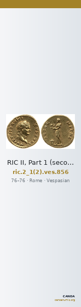 RIC II, Part 1 (second edition) Vespasian 856 — CANOA