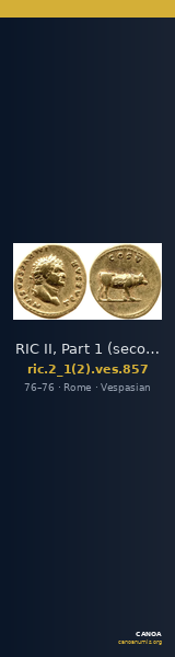 RIC II, Part 1 (second edition) Vespasian 857 — CANOA