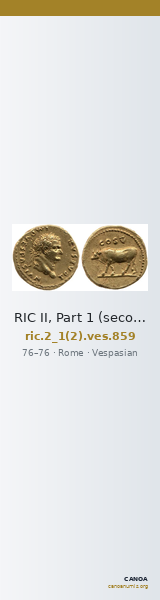 RIC II, Part 1 (second edition) Vespasian 859 — CANOA