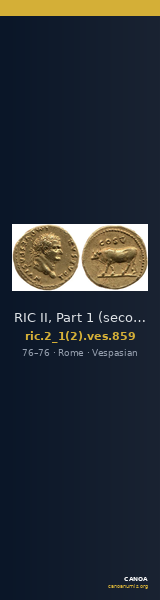 RIC II, Part 1 (second edition) Vespasian 859 — CANOA