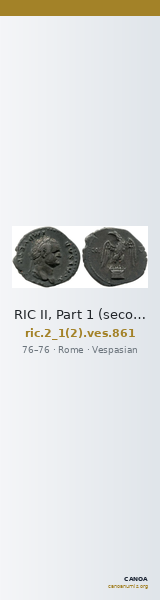 RIC II, Part 1 (second edition) Vespasian 861 — CANOA