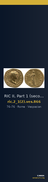 RIC II, Part 1 (second edition) Vespasian 866 — CANOA