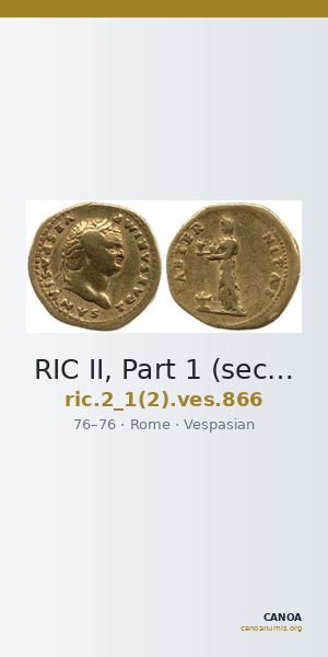 RIC II, Part 1 (second edition) Vespasian 866 — CANOA