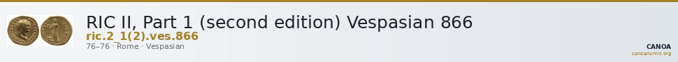 RIC II, Part 1 (second edition) Vespasian 866 — CANOA