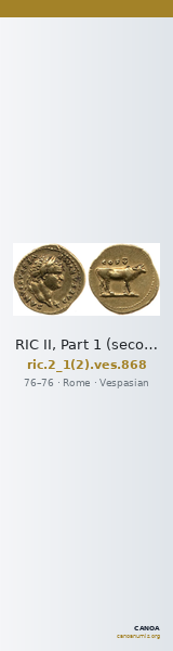 RIC II, Part 1 (second edition) Vespasian 868 — CANOA