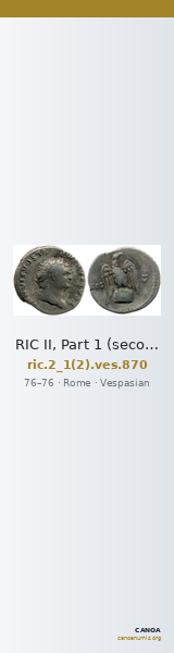 RIC II, Part 1 (second edition) Vespasian 870 — CANOA