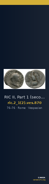 RIC II, Part 1 (second edition) Vespasian 870 — CANOA