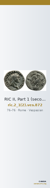 RIC II, Part 1 (second edition) Vespasian 872 — CANOA