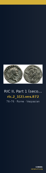 RIC II, Part 1 (second edition) Vespasian 872 — CANOA