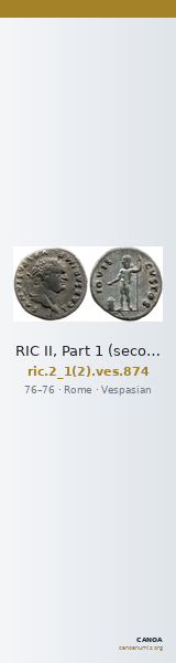 RIC II, Part 1 (second edition) Vespasian 874 — CANOA
