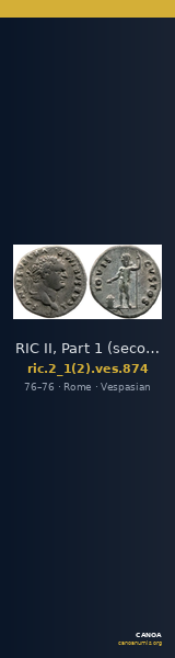 RIC II, Part 1 (second edition) Vespasian 874 — CANOA