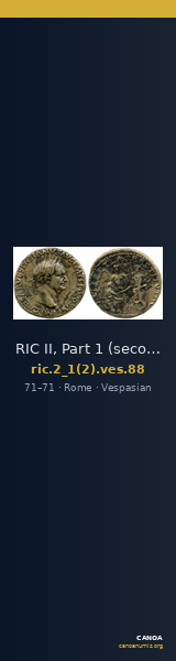 RIC II, Part 1 (second edition) Vespasian 88 — CANOA