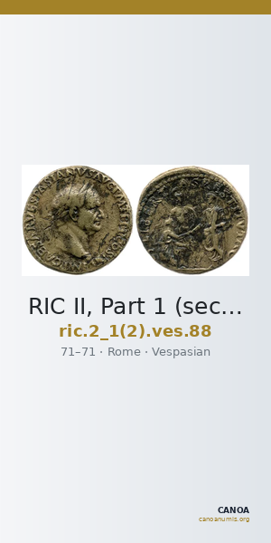 RIC II, Part 1 (second edition) Vespasian 88 — CANOA