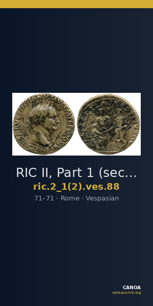 RIC II, Part 1 (second edition) Vespasian 88 — CANOA
