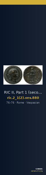 RIC II, Part 1 (second edition) Vespasian 880 — CANOA
