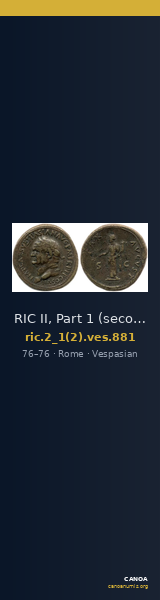 RIC II, Part 1 (second edition) Vespasian 881 — CANOA