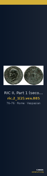 RIC II, Part 1 (second edition) Vespasian 885 — CANOA