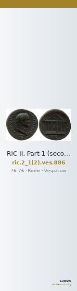 RIC II, Part 1 (second edition) Vespasian 886 — CANOA