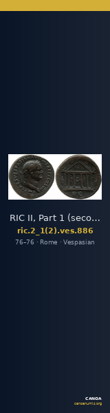 RIC II, Part 1 (second edition) Vespasian 886 — CANOA