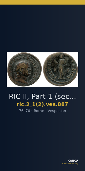 RIC II, Part 1 (second edition) Vespasian 887 — CANOA
