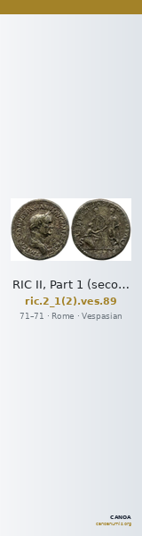 RIC II, Part 1 (second edition) Vespasian 89 — CANOA