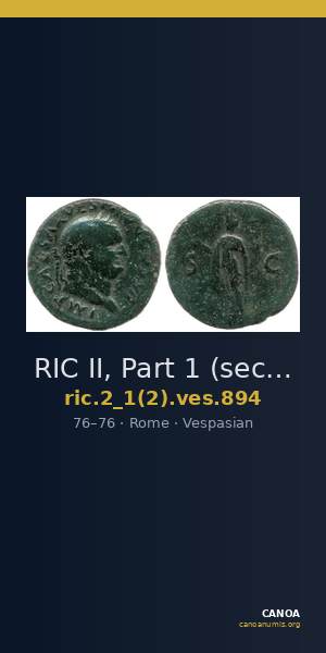 RIC II, Part 1 (second edition) Vespasian 894 — CANOA