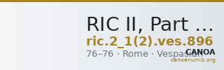 RIC II, Part 1 (second edition) Vespasian 896 — CANOA