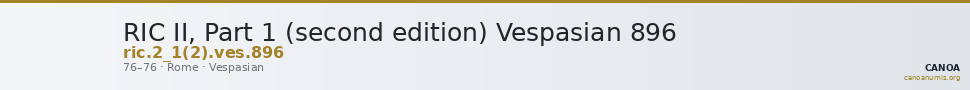 RIC II, Part 1 (second edition) Vespasian 896 — CANOA