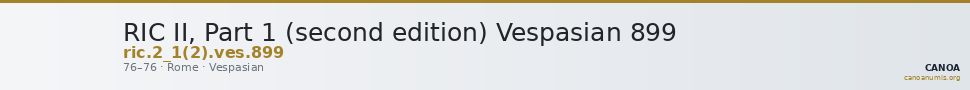 RIC II, Part 1 (second edition) Vespasian 899 — CANOA