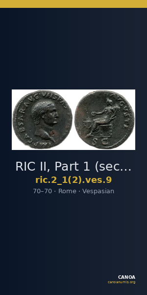 RIC II, Part 1 (second edition) Vespasian 9 — CANOA