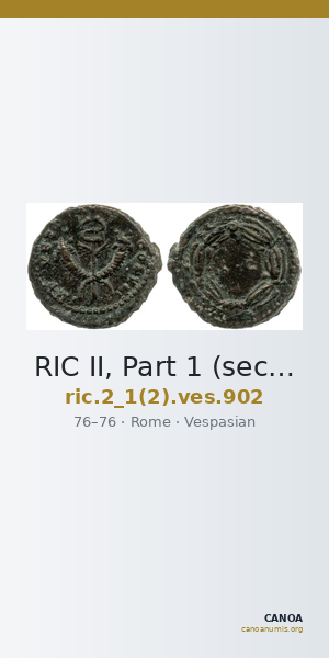 RIC II, Part 1 (second edition) Vespasian 902 — CANOA