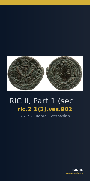 RIC II, Part 1 (second edition) Vespasian 902 — CANOA