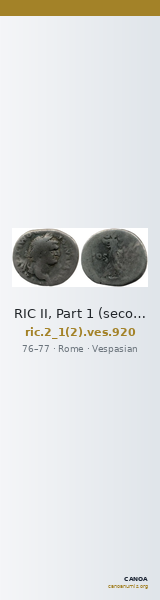 RIC II, Part 1 (second edition) Vespasian 920 — CANOA