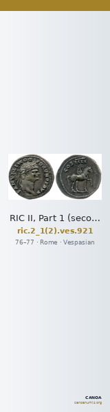 RIC II, Part 1 (second edition) Vespasian 921 — CANOA