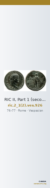 RIC II, Part 1 (second edition) Vespasian 926 — CANOA