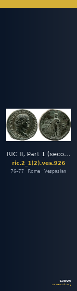 RIC II, Part 1 (second edition) Vespasian 926 — CANOA