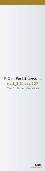 RIC II, Part 1 (second edition) Vespasian 927 — CANOA
