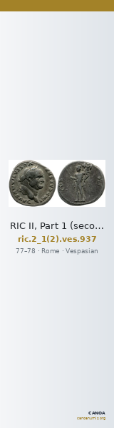 RIC II, Part 1 (second edition) Vespasian 937 — CANOA