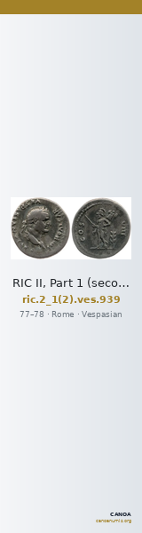 RIC II, Part 1 (second edition) Vespasian 939 — CANOA
