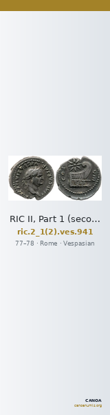 RIC II, Part 1 (second edition) Vespasian 941 — CANOA