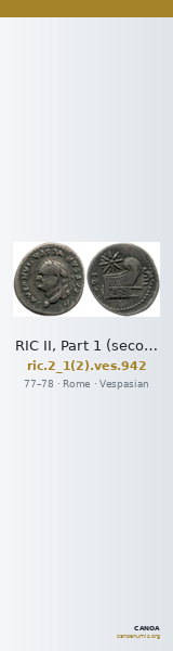 RIC II, Part 1 (second edition) Vespasian 942 — CANOA