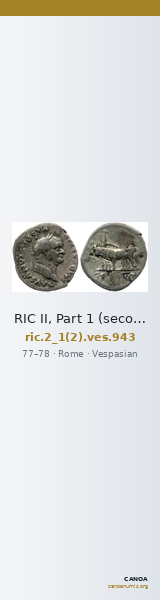RIC II, Part 1 (second edition) Vespasian 943 — CANOA
