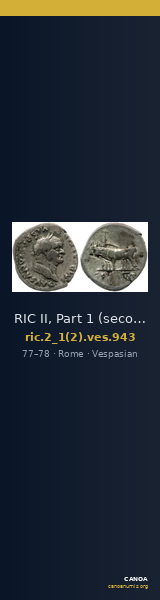 RIC II, Part 1 (second edition) Vespasian 943 — CANOA