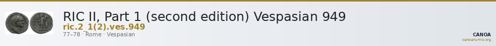 RIC II, Part 1 (second edition) Vespasian 949 — CANOA